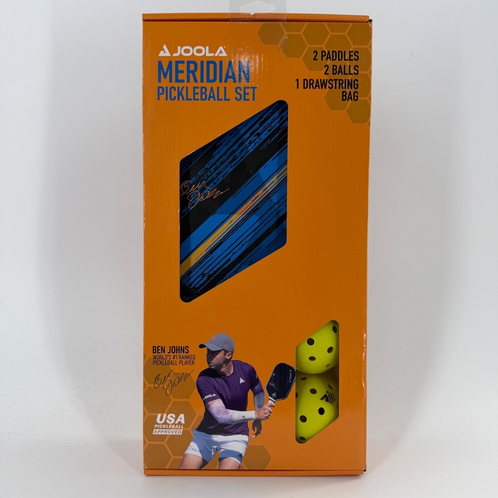 JOOLA Meridian Pickleball Set 2 Paddles 2 Balls 1 Bag Ben Johns USA Approved